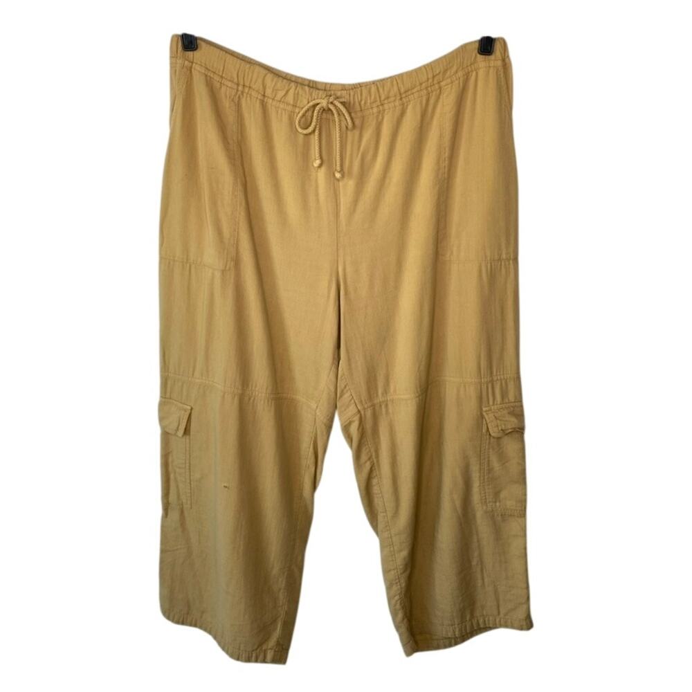 Cut.loose Tan Lightweight 100% Cotton Cargo Pants Size XL